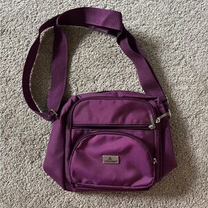 Purple bag with pockets
